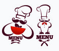 Creative chef menu logos vector set 03 free download
