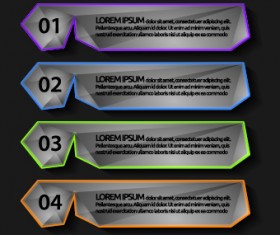 Number banners creative design vector 01