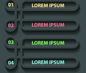 Number banners creative design vector 06