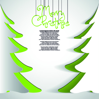 Creative origami christmas elements backgrounds vector 02