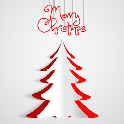 Creative origami christmas elements backgrounds vector 05