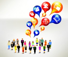 Business crowd design vector set 02