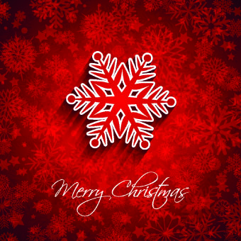 Shiny 2014 Christmas red background vector 02