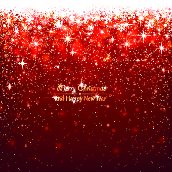 Red Christmas elements background vector set 04