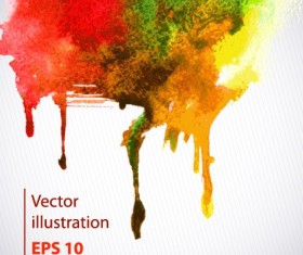 Watercolor abstract background vector set 03