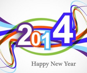 Abstract 2014 New Year vector background 01
