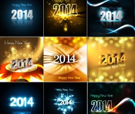Abstract 2014 New Year vector background 02