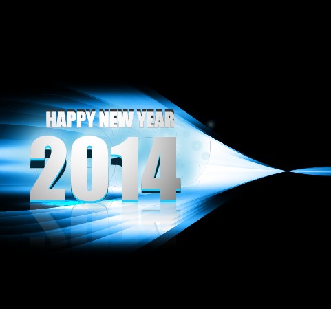 Abstract 2014 New Year vector background 03