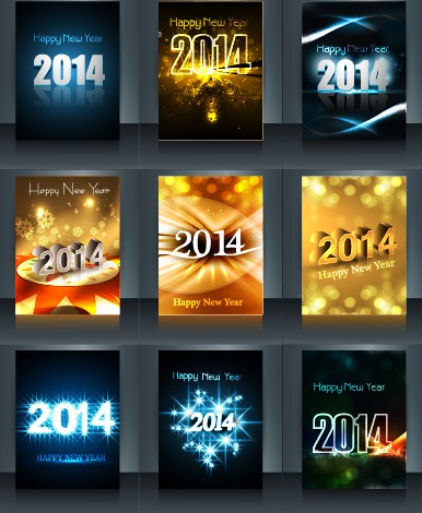 Abstract 2014 New Year vector background 04