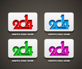 2014 Happy New Year creative cards vector 01