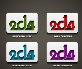 2014 Happy New Year creative cards vector 03