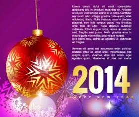 2014 Happy New Year holiday vector background