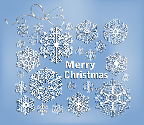 2014 Merry Christmas snowflake background graphics 02