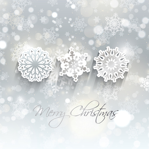 2014 Merry Christmas snowflake background graphics 05