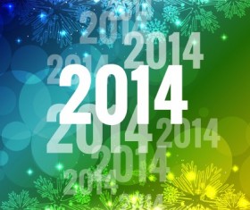 2014 New Year creative backgrounds vector