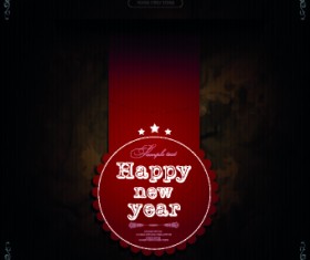 2014 New Year labels vector