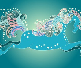 2014 Year of the horse cute design vector 04