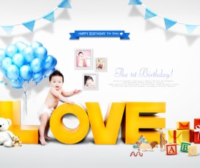 Creative Children Photography psd template 01