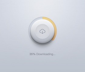 Round download button psd