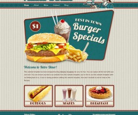 Fast food websites template psd