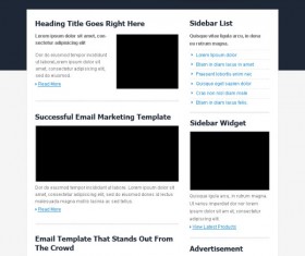Exquisite dark style website psd template 02