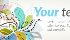 Colored floral abstract background vector material