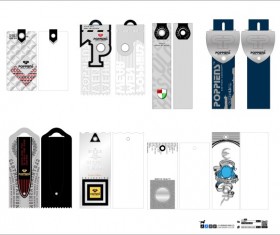 Different clothing tag psd graphic