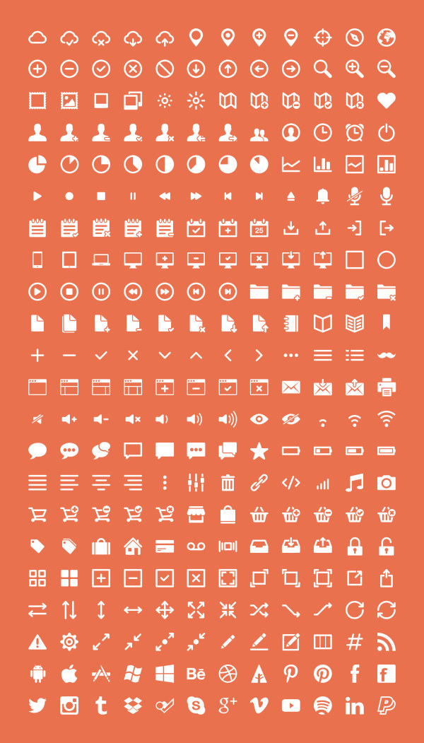 263 Kind practical web media icons