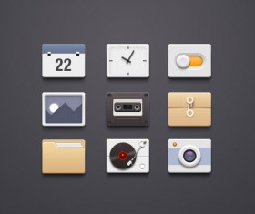 9 kind app icons creative psd material