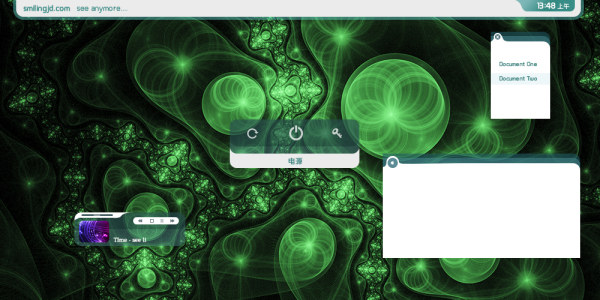 Dream green style psd desktop background