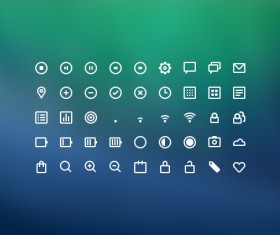 45 Kind line icons psd material