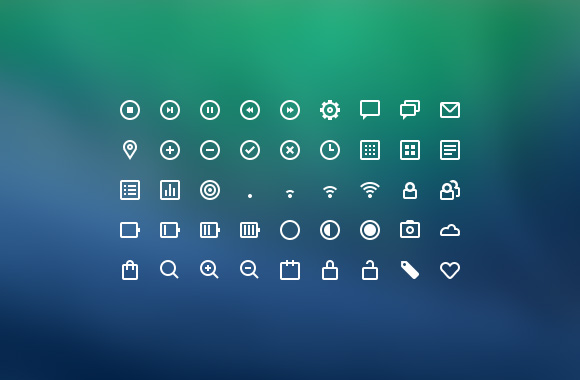 45 Kind line icons psd material