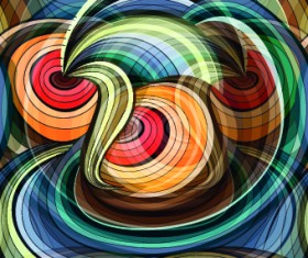 Abstract color patterns vector graphic 01