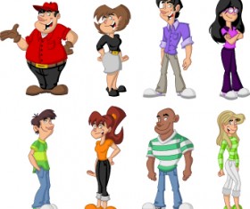 Amusing cartoon people design vector