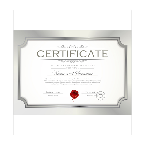 Best Certificate template design vector 04