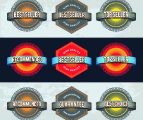 Best retro labels design vector 01