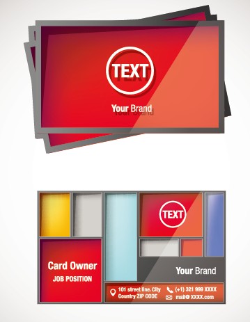 Modern business cards creative vector 03