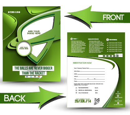 Business flyer and cover brochure design vector 08