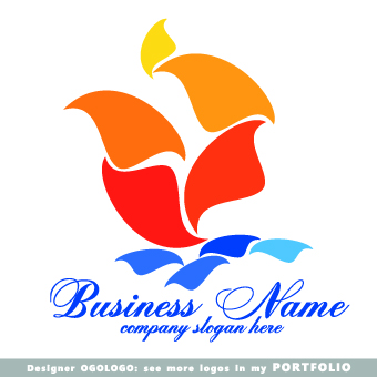 Modern business logos creative design vectors 10