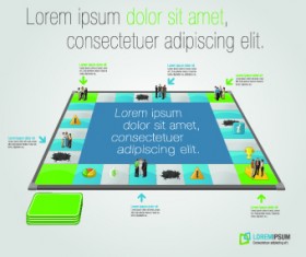 Business people infographics elements vector 01