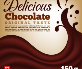 Creative Chocolate milk advertising cover vector 01