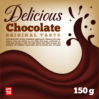 Creative Chocolate milk advertising cover vector 01