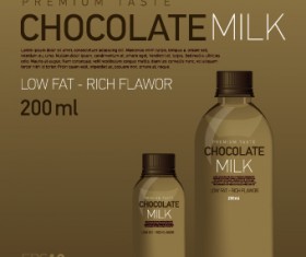 Creative Chocolate milk advertising cover vector 05