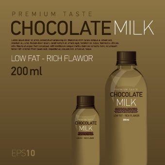 Creative Chocolate milk advertising cover vector 05