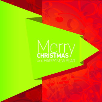 2014 Christmas creative origami background vector 01