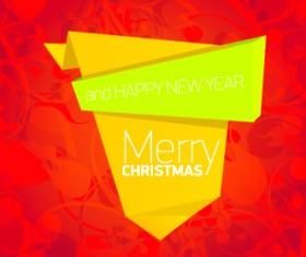 2014 Christmas creative origami background vector 02