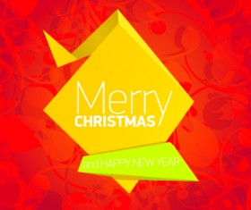 2014 Christmas creative origami background vector 03