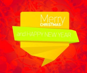 2014 Christmas creative origami background vector 04