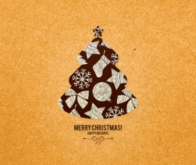 Christmas tree menu background vector