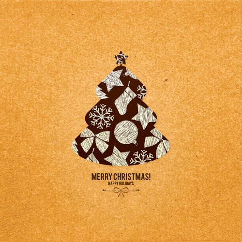Christmas tree menu background vector